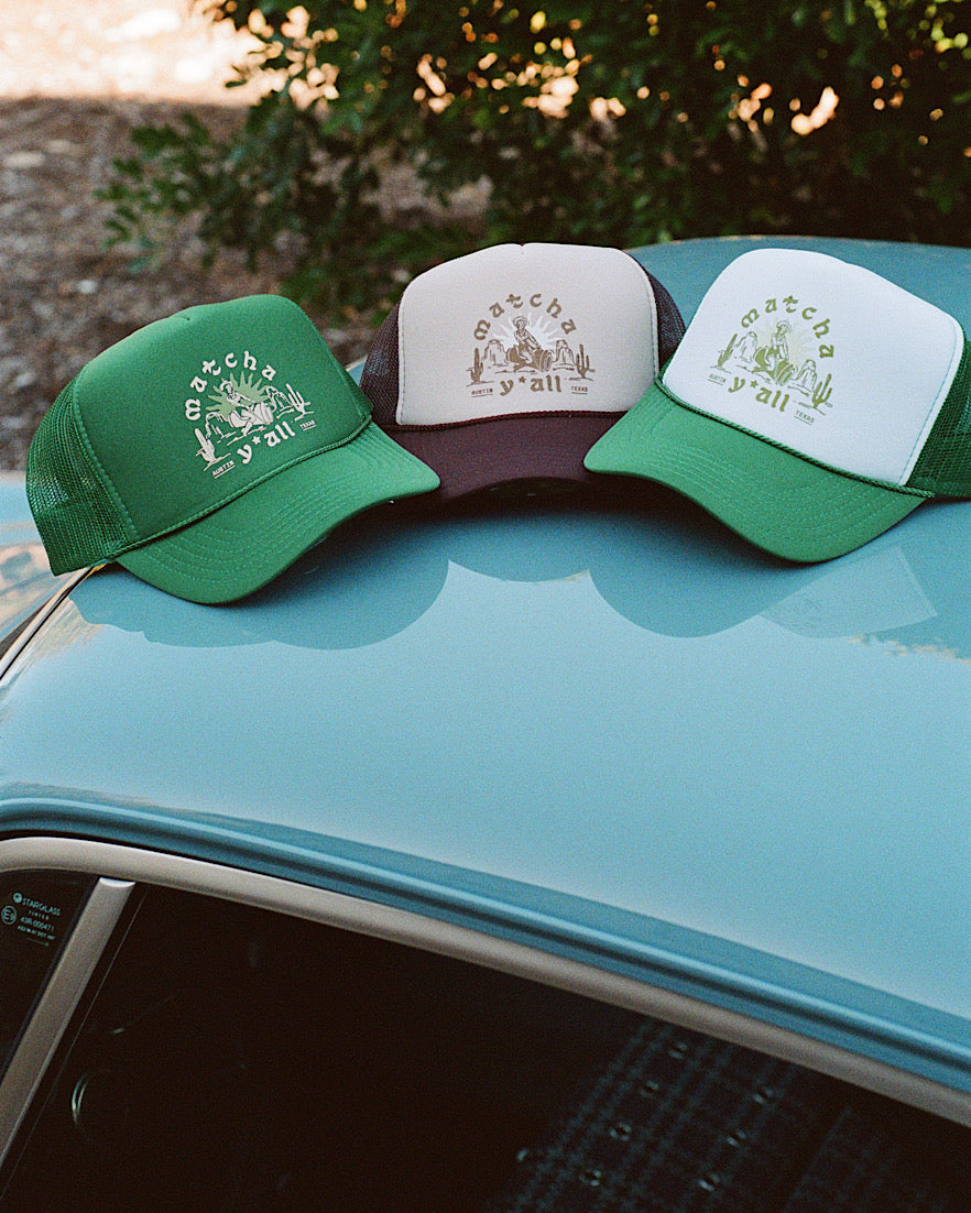 Matcha Swirl Cowgirl Trucker Hat – Matcha Y'all