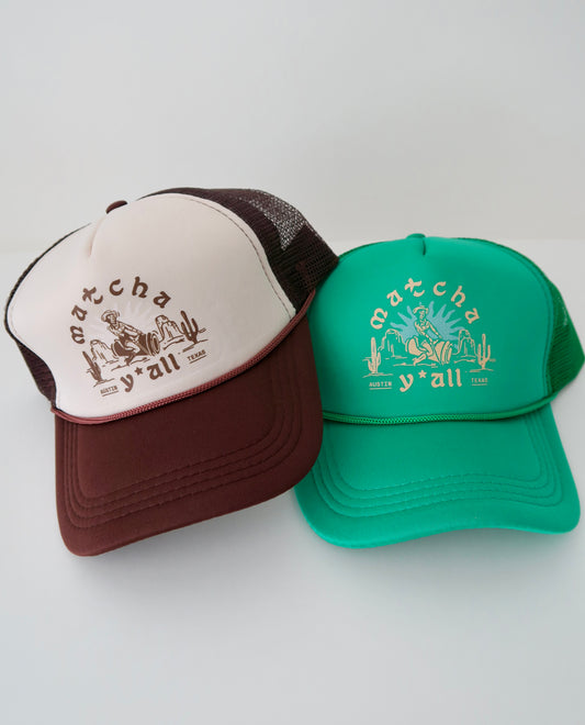 Matcha Y'all Trucker Hats